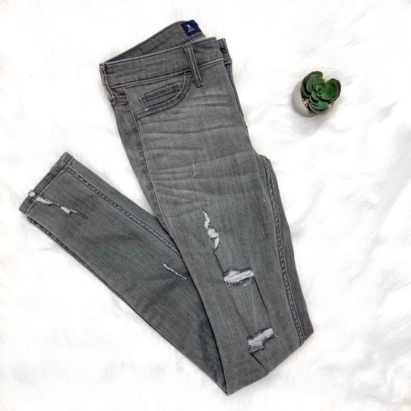 Hollister Denim - Hollister Grey Distressed Jeans